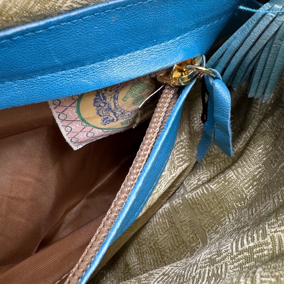 Auth Bottega Veneta Metallic Blue Intreciatto Camera Crossbody Shoulder Bag - Picture 15 of 16